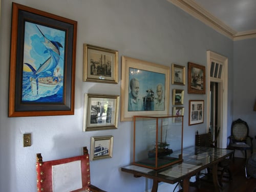 Ernest Hemingway Home in Key West showing paintings