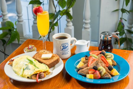 Pepes Restaurant omelette-french-toast-mimosa