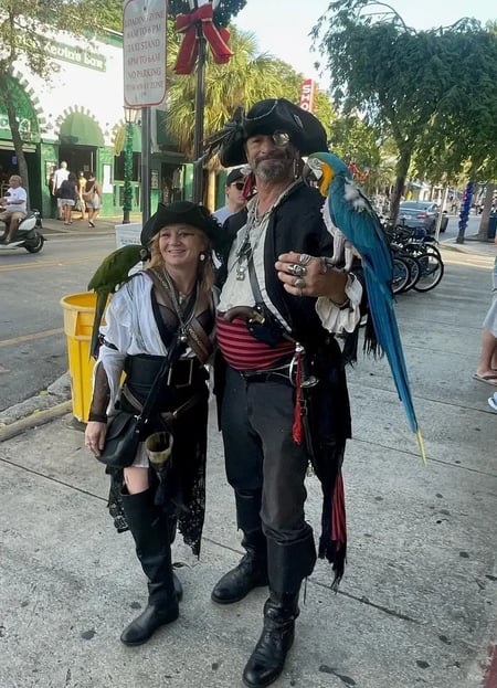 Pirates and Parrot on Duval Street Key West Florida