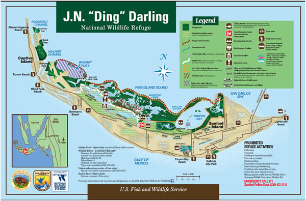 Ding Darling Refuge Map