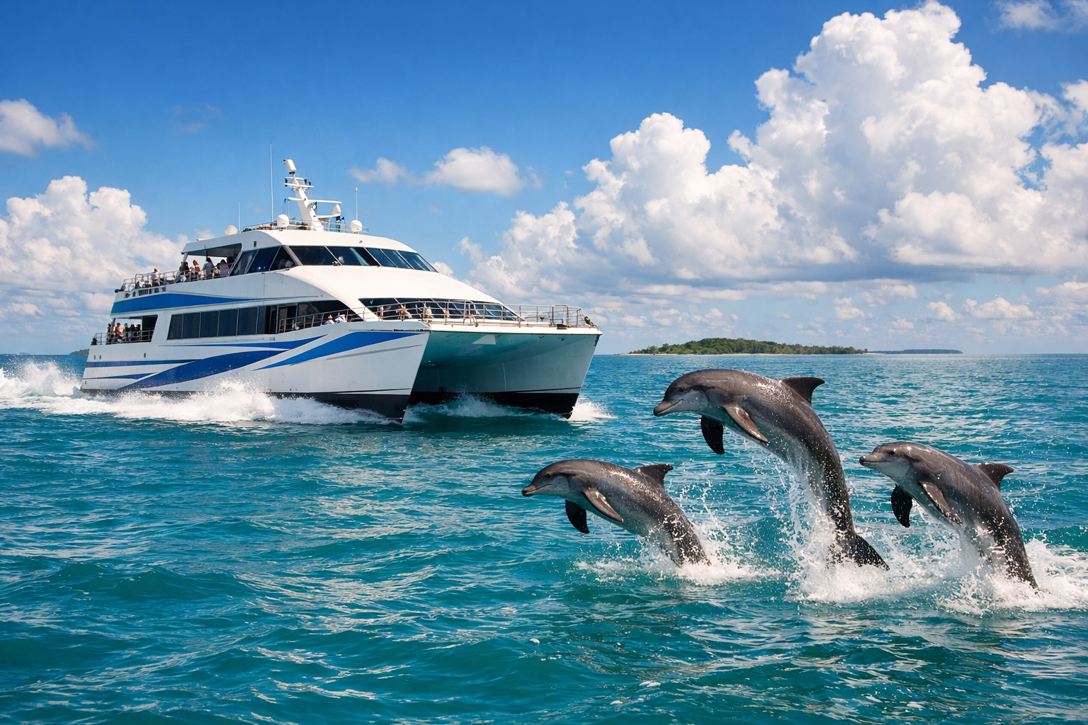 Key West Express catamaran sailing to Key West