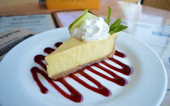 Key Lime Pie on a plate