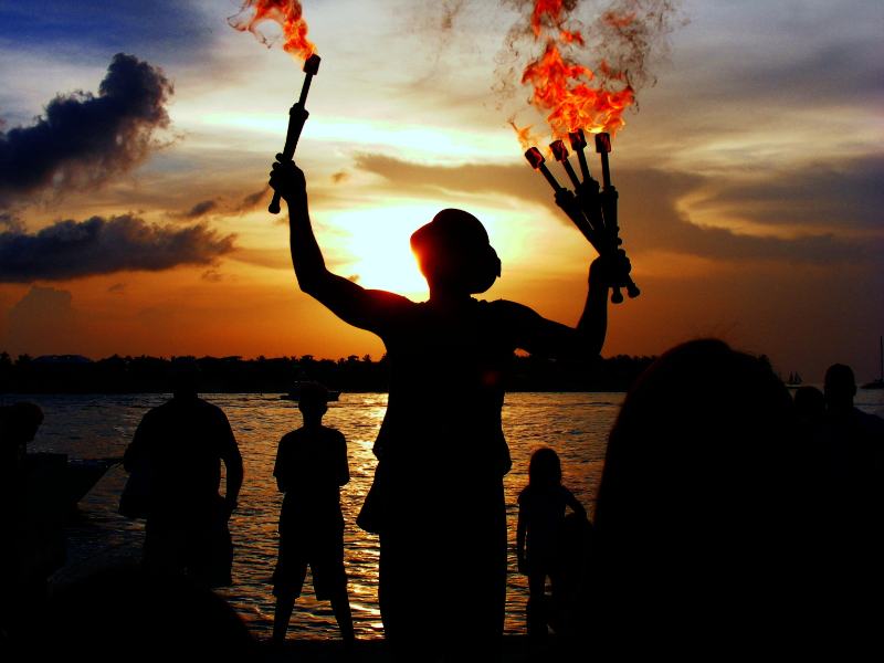 Performer at Mallory Square, in Key West