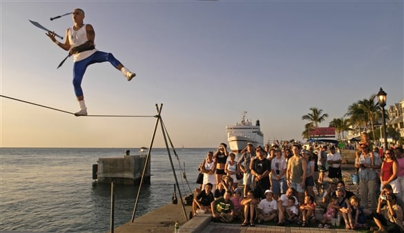 Street Performer at Mallory Square, Key West Florida