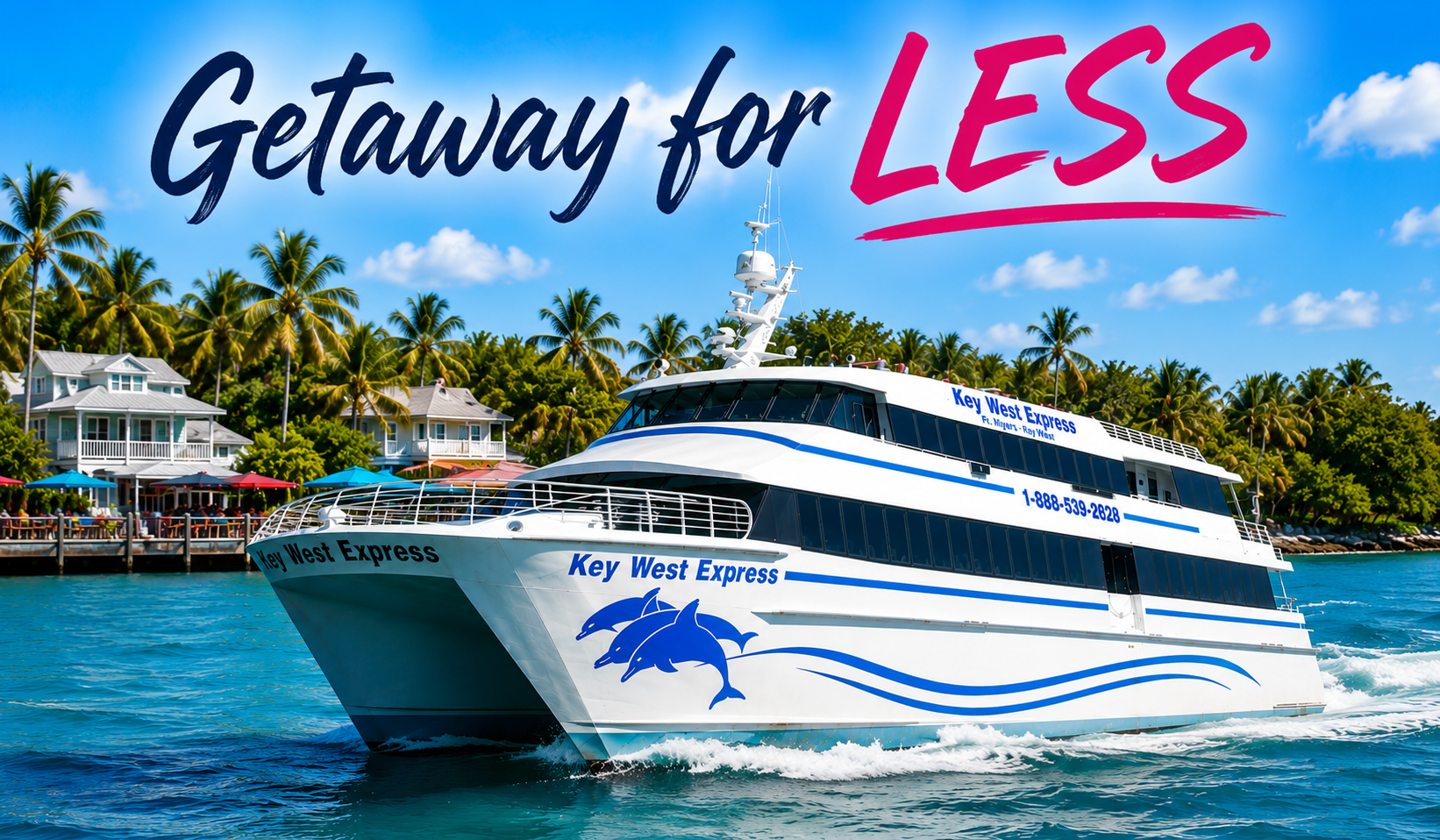Key West Express sailing in Key West promoting voucher sale